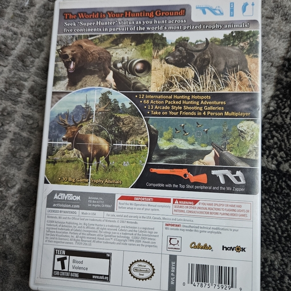 Wii Cabela's Big Hunter 2010 Rated Teen Activision - Picture 9 of 11